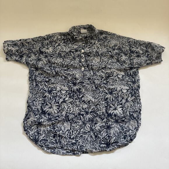 Columbia PFG Hawaiian Shirt Cotton & Tencel Button-Up Shirt Womens Large Floral - Picture 1 of 11